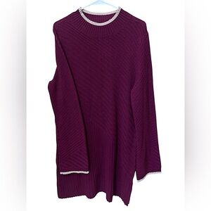 Adventura- NWT Long sleeve sweater dress. Beautiful burgundy! Size L